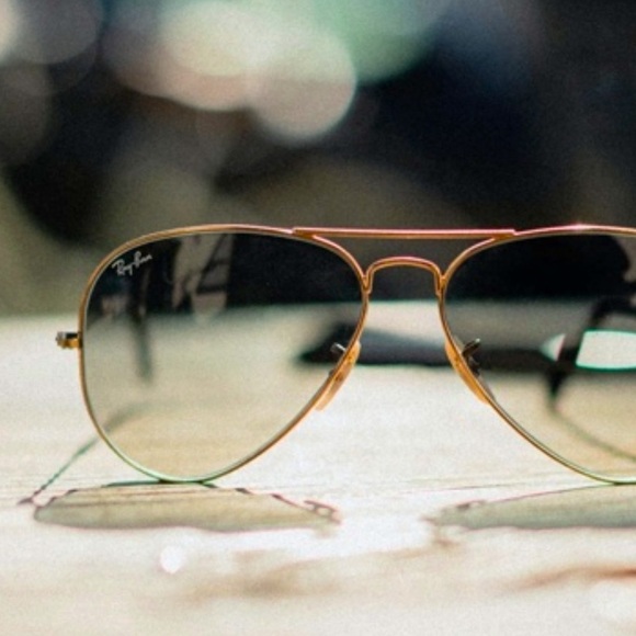 Ray-Ban Accessories - Ray-Ban Gold Aviator Sunglasses